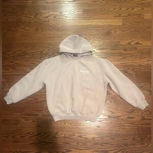 White Fox Beige Hoodie size large extra large- Tan White
